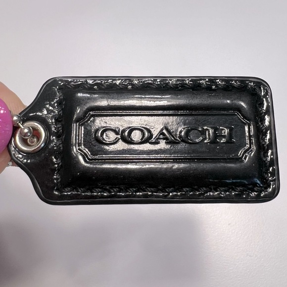 Coach Black Patent Leather Bag Tag - Picture 5 of 6
